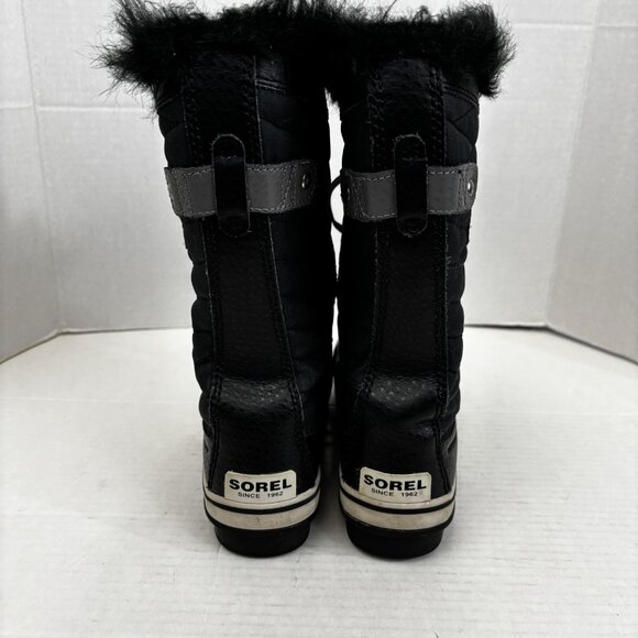 Sorel Joan of Arctic Winter Boots Womens Size 5 Black Snow Faux Fur Waterproof - Picture 10 of 13